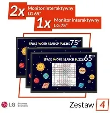Інтерактивна дошка LG 2 X Monitor Interaktywny 75Tr3Dk-B 75″ 4K + 1 X 65Tr3Dk-B 65″ 4K Київ - фото 1