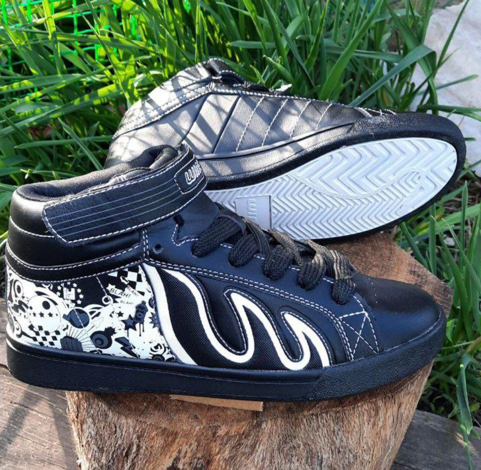 -Кроссовки Черные Высокие Мужские (размеры: 41,42,43,44,45) - 33-4 Днепр - изображение 4