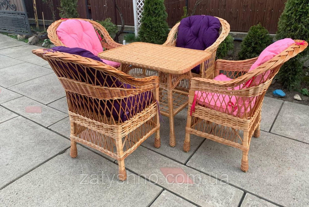 Садовая плетеная мебель с гармоничными накидками Киев - изображение 4