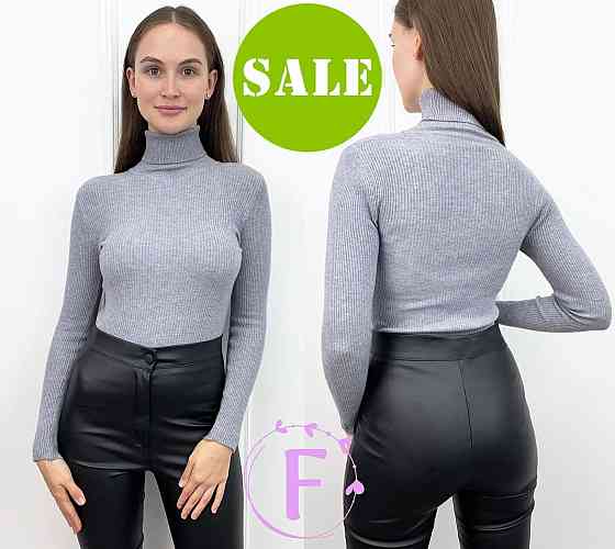 Жіночий вкорочений гольф в рубчик "Slice" оптом | Розпродаж моделі Київ