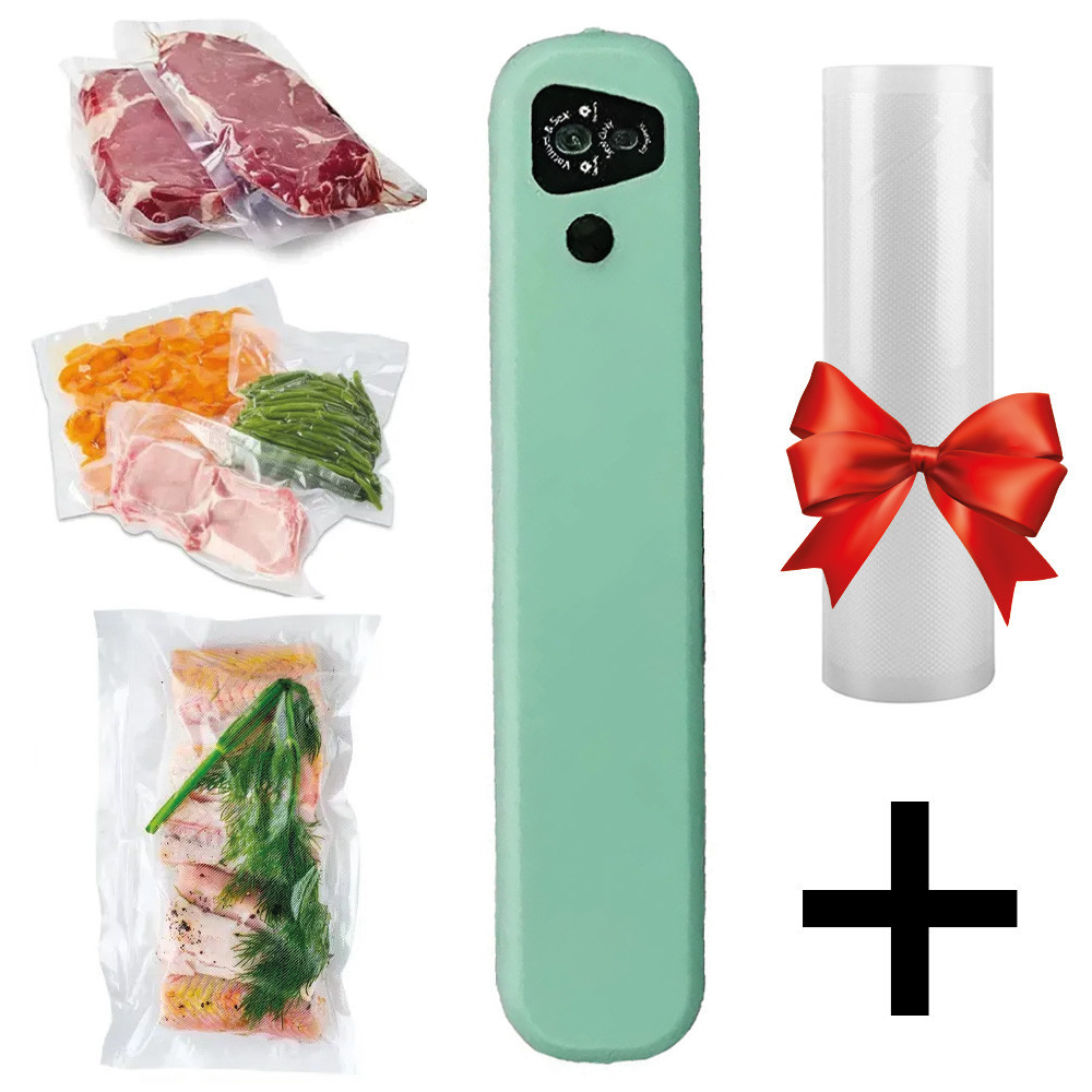 Вакууматор Vacuum Sealer + Подарунок Пакети вакуумні 5м*20см / Домашній вакууматор / Кухонний вакууматор Київ - фото 1