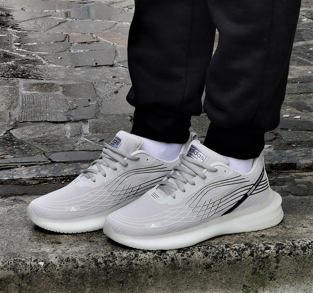 Кроссовки Adidas Серые Мужские Адидас Изи Boost (размеры: 40,41,42,43,44) Днепр - изображение 4