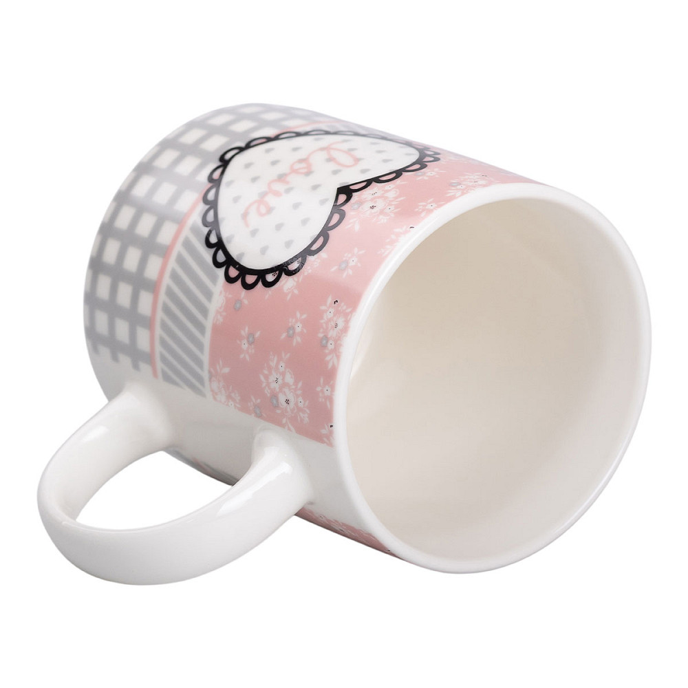 Liling Rongxiang Ceramic Чашка порцелянова 400 (мл) чашка для кави та чаю з написом та серцем L Київ - фото 3