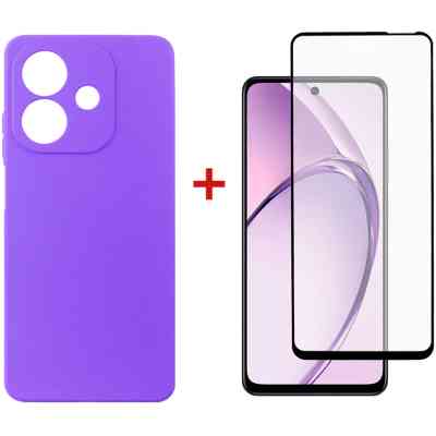 Чехол для мобильного телефона Dengos Oppo A3X Carbon + glass (Purple) (DG-KM-124) Винница