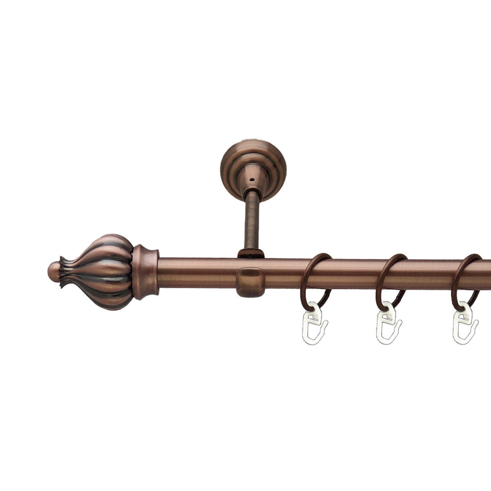 Карниз Orvit Таджа металевий однорядний відкритий Мідь 19 мм 200 см (00-00011744) Львов - изображение 1