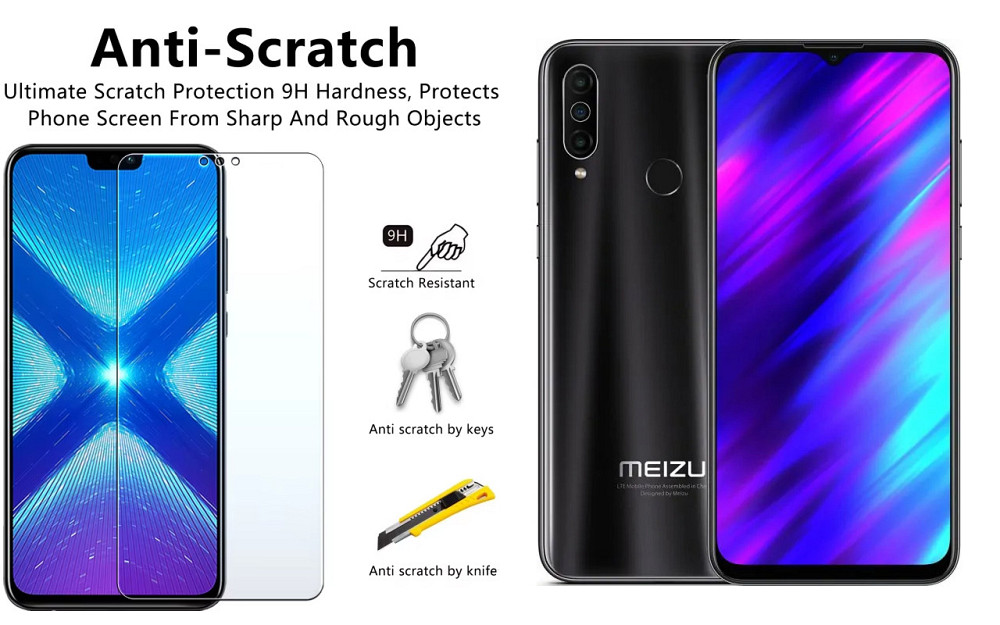 Защитное стекло NeoGlass для Meizu M10, Meizu M10S – ультрапрозрачное и устойчивое Киев - изображение 1