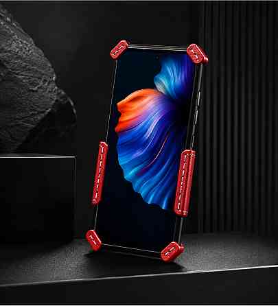 Бампер для ZTE Nubia V70, V70 Design, V70 Max, Z70S Ultra, із посиленим корпусом, колір Black Red Київ