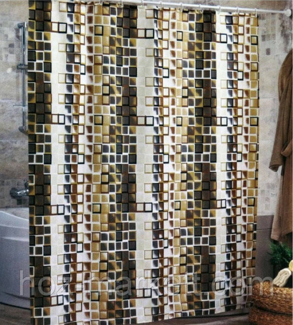 Штора в ванную тканевая Миранда Kare производство Турция Харьков - изображение 1