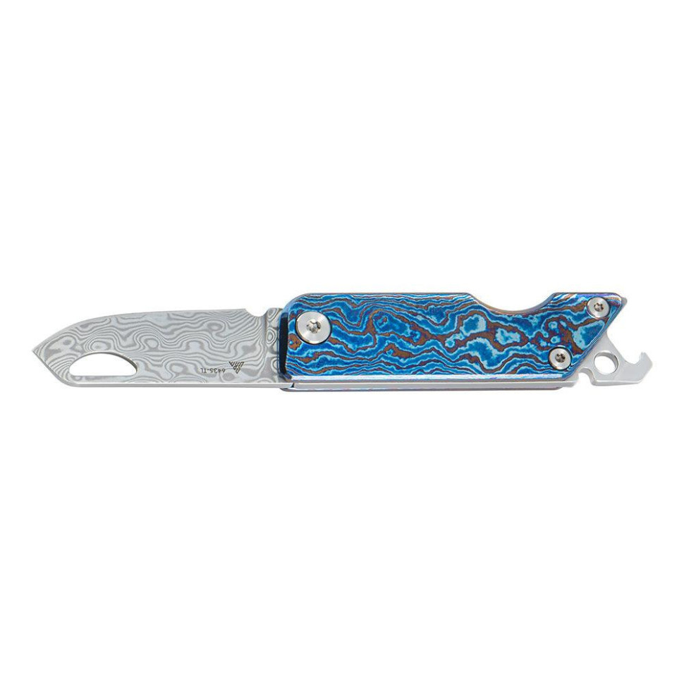 Ніж складаний кишеньковий SRM 6435, (4.1 см) Damascus / Titanium блакитний Київ - фото 7