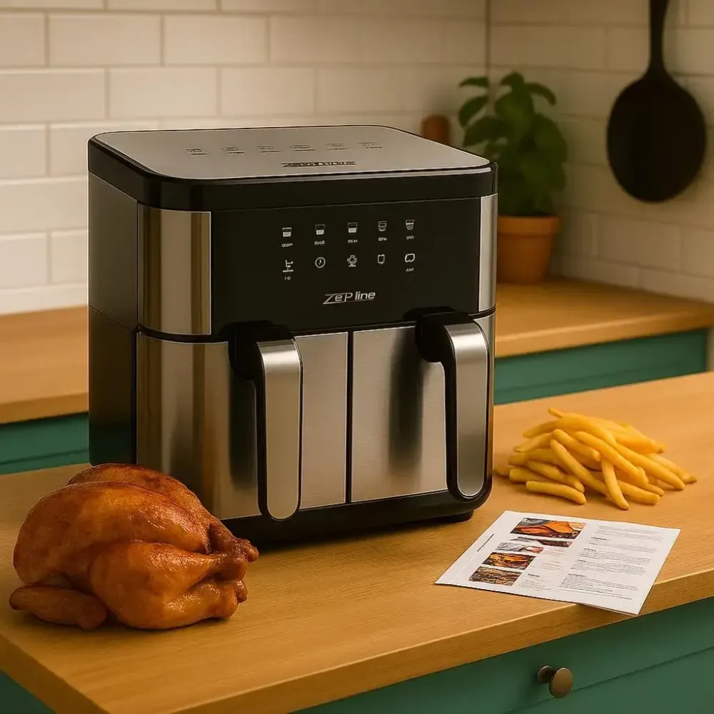 Аэрофритюрница на 2 чаши Zepline ZP-209 с мощностью 4000Вт на 12л Коломия - фото 1