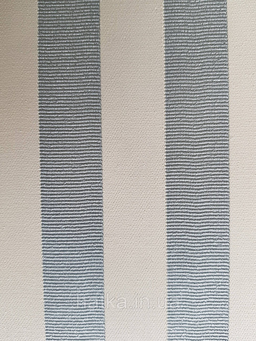 Шпалери вінілові на флізеліні Rasch Trianon Xlll 0.53х10 класика структурні смуги блакитні зі сріблом білі Київ - фото 3