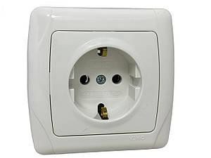 CARMEN Розетка із заземленням біла Viko Харків - фото 2