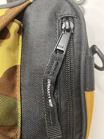 Сумка через плече Carhartt Кархарт 17х17х7 чорний Коричневий ver.2 Запоріжжя - фото 4