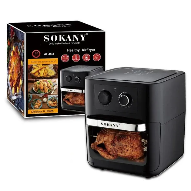 Аерофритюрниця AF-003 12 л, 1700 Вт, таймер 60 хв, антипригарний кошик, захист від перегріву Одеса - фото 1