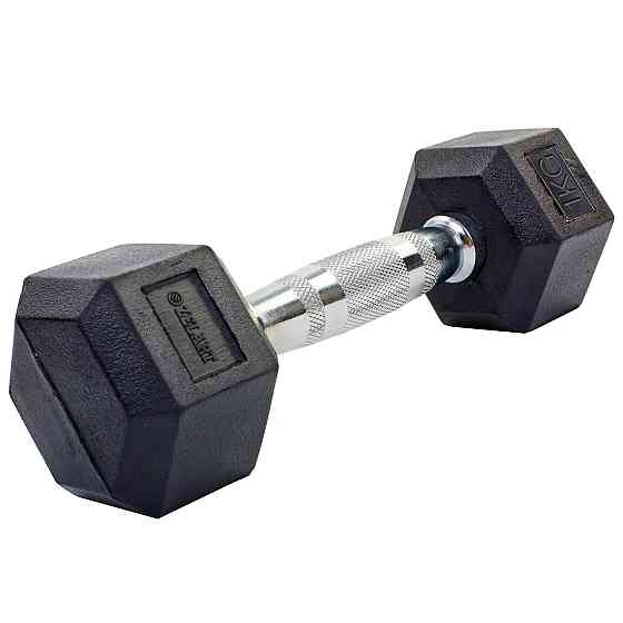 Гантель 1 кг цельная шестигранная гексагональная Zelart Киев