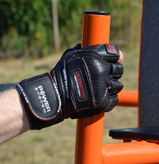 Рукавички для фітнесу Power System PS-2810 Ultimate Motivation Black/Red Line L Луцьк - фото 6
