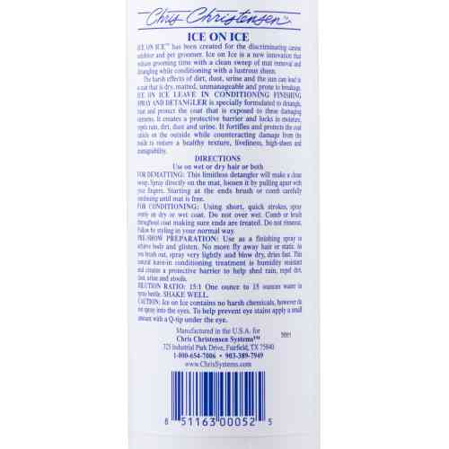 Кондиціонер Chris Christensen Ice On Ice Concentrate для собак та котів для розплутування ковтунів 473 мл Київ