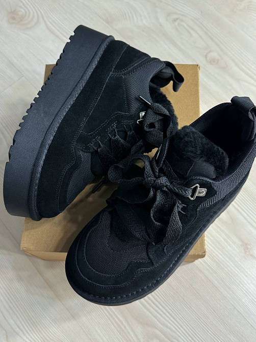 Ботинки женские Hengji 275-1 угги замшевые на платформе с мехом черные, 40, 25 см Киев - изображение 4