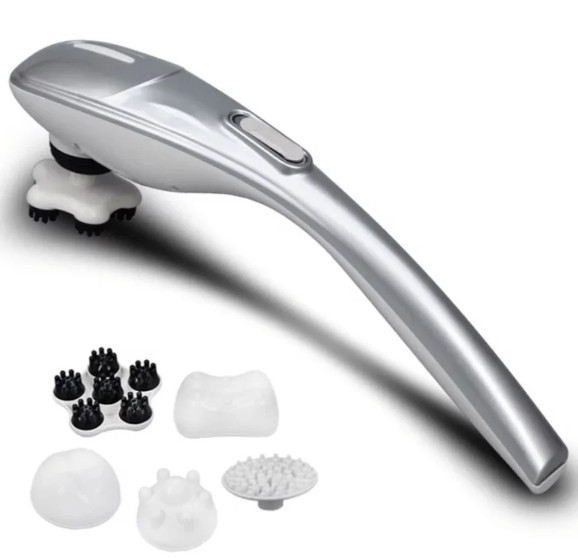 Ручний масажер 701-В для шиї, спини і тіла (5 насадок) Вінниця - фото 2