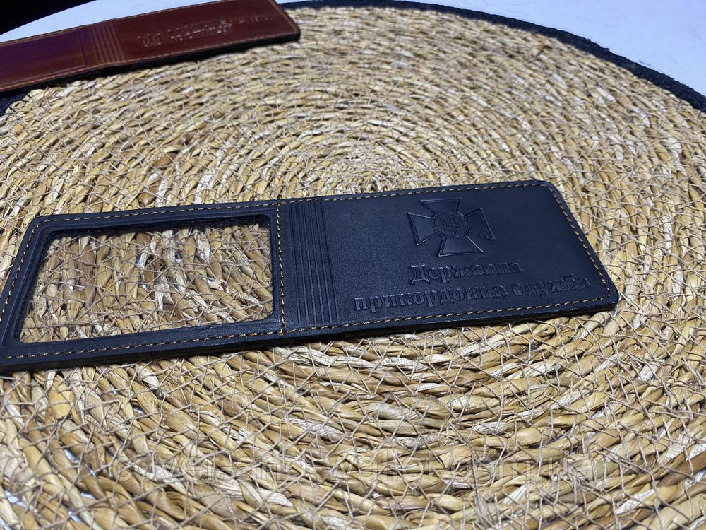 Обкладинка на посвідчення Держакна прикордонна служба з вінтажної шкіри Київ - фото 3