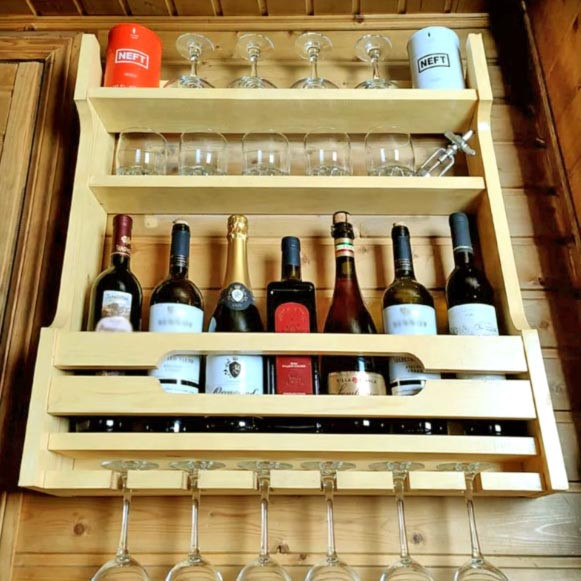 Настінна винна полиця "Фудамото 66" лимонад Миколаїв - фото 1