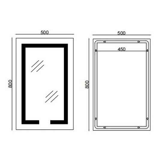 Дзеркало Mixxus Hard MR06-50x80    ( MI6011 ) 34655 Харків