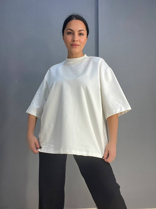 Футболка женская KEYYMOD 23688 оверсайз свободный крой с подплечниками one size, белый, one size Киев - изображение 15