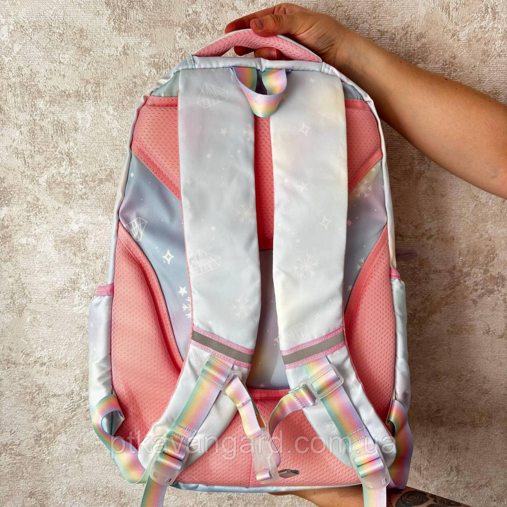 Рюкзак школьный для девочки (ортопедическая спинка, брелок) голубой C 65508 Хмельницкий - изображение 2