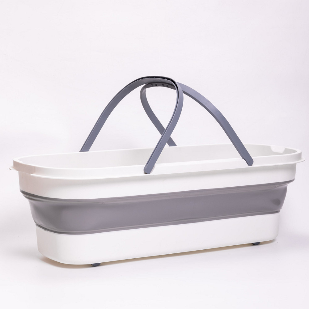 Household Складне відро-таз із пластику з силіконовими вставками для дому, дачі та подорожей HP Коломыя - изображение 1