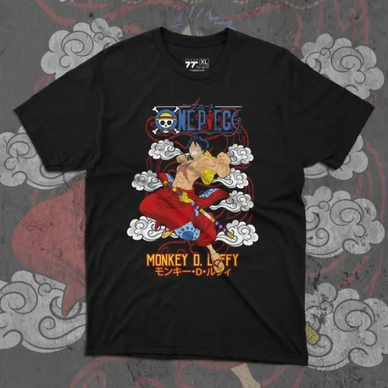 Футболка чоловіча з  принтом Ван Пис Луффі Самурай Розмір 48 Anime0994 Дніпро