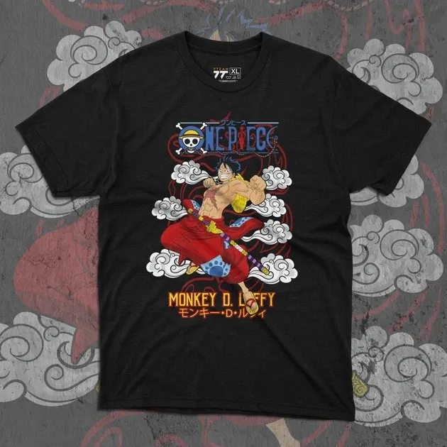 Футболка чоловіча з  принтом Ван Пис Луффі Самурай Розмір 48 Anime0994 Дніпро - фото 1