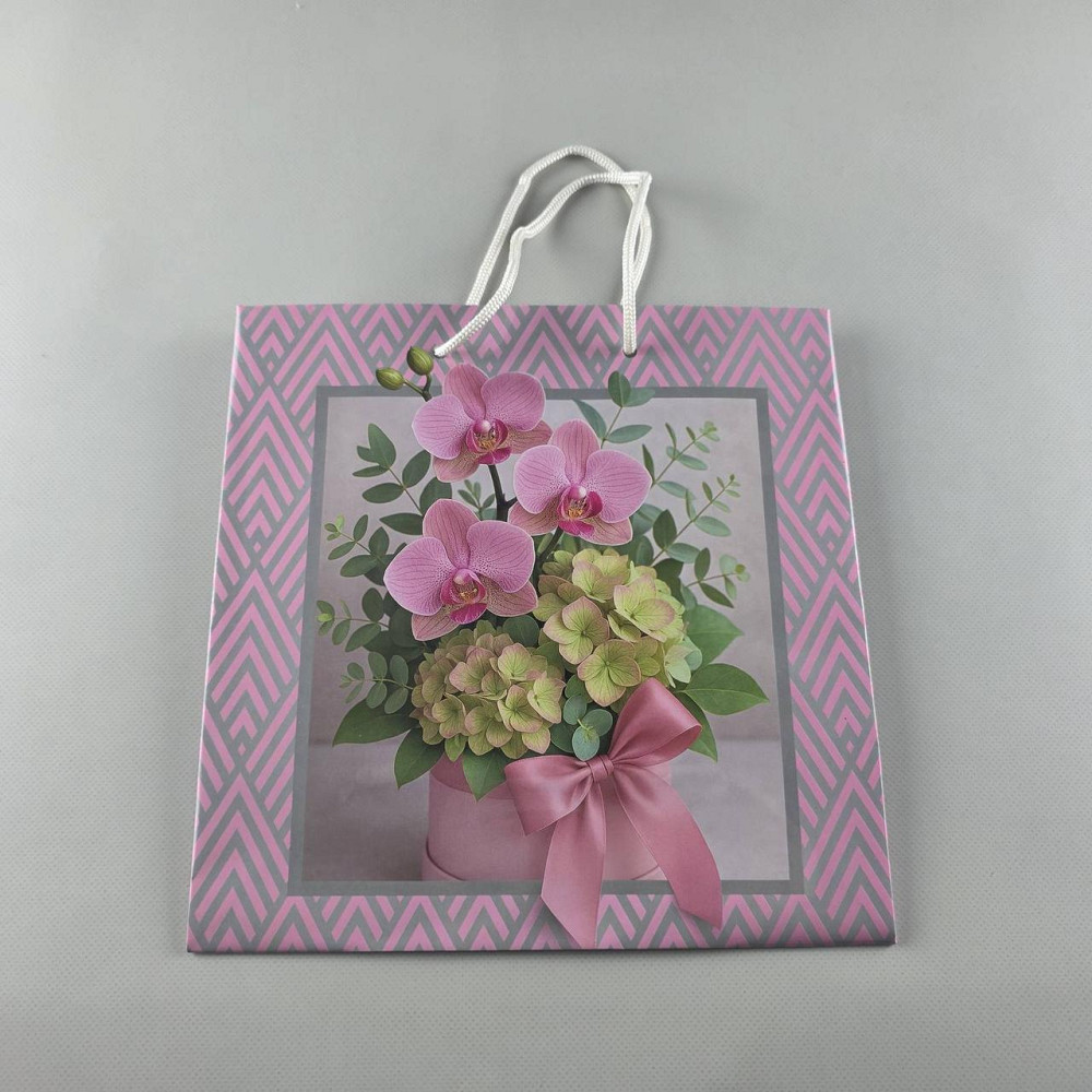 Пакет паперовий подарунковий квадратний 23*24*10 (артKV-085) (12 шт.) Харків - фото 2