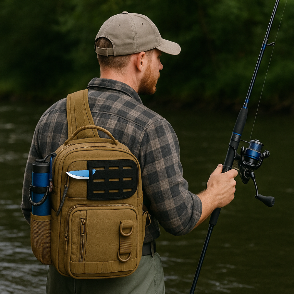 Сумка для рыболовных приманок,через плечо,33х19х14см,Коричневый SBR Киев - изображение 2