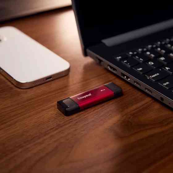 Портативный SSD Kingston Dual USB-A/C 2TB Dual Portable 1050MB/s USB 3.2 Gen 2 Red/Black Одесса