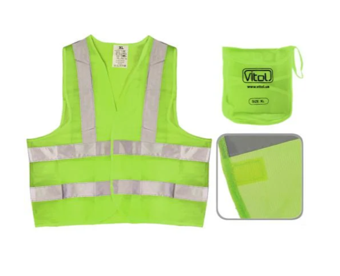 Жилет безпеки світловідбивний ЖБ-008 XXL (green) Вінниця - фото 1