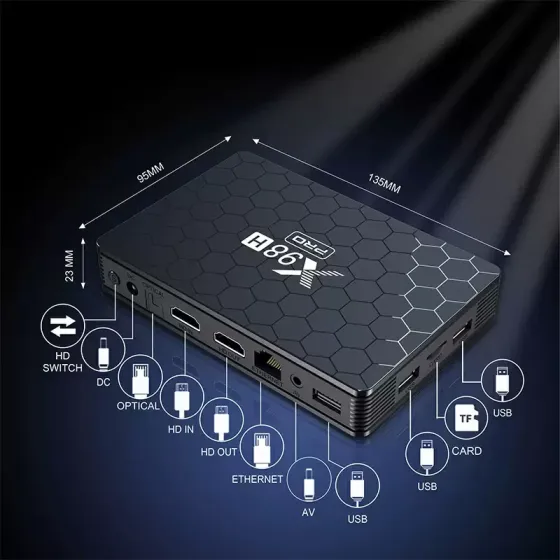 Смарт ТВ приставка X98H Pro WIFI6 4/32 Гб Smart TV Box Android 12 Андроїд ТВ бокс Київ