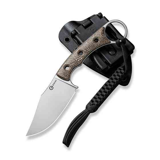 Ніж фіксований тактичний Civivi Midwatch, (8.6 см) N690 / Micarta коричневий Київ
