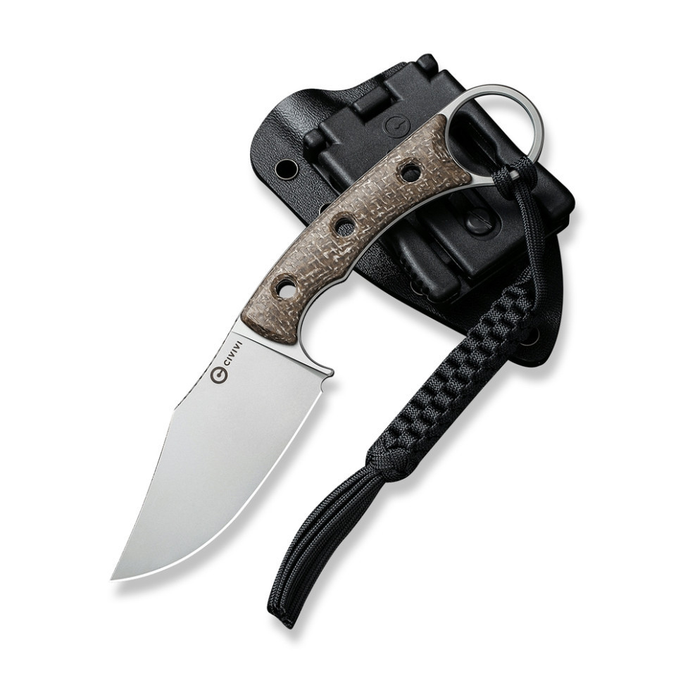 Ніж фіксований тактичний Civivi Midwatch, (8.6 см) N690 / Micarta коричневий Київ - фото 3