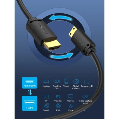 Кабель HDMI M - Mini M, 1.5 м, V2.0 4K 60Гц 18Gbps HDR Dolby Vention Винница - изображение 9
