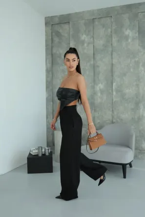 Жіночі брюки палаццо з високою талією, класичні широкі брюки Одеса