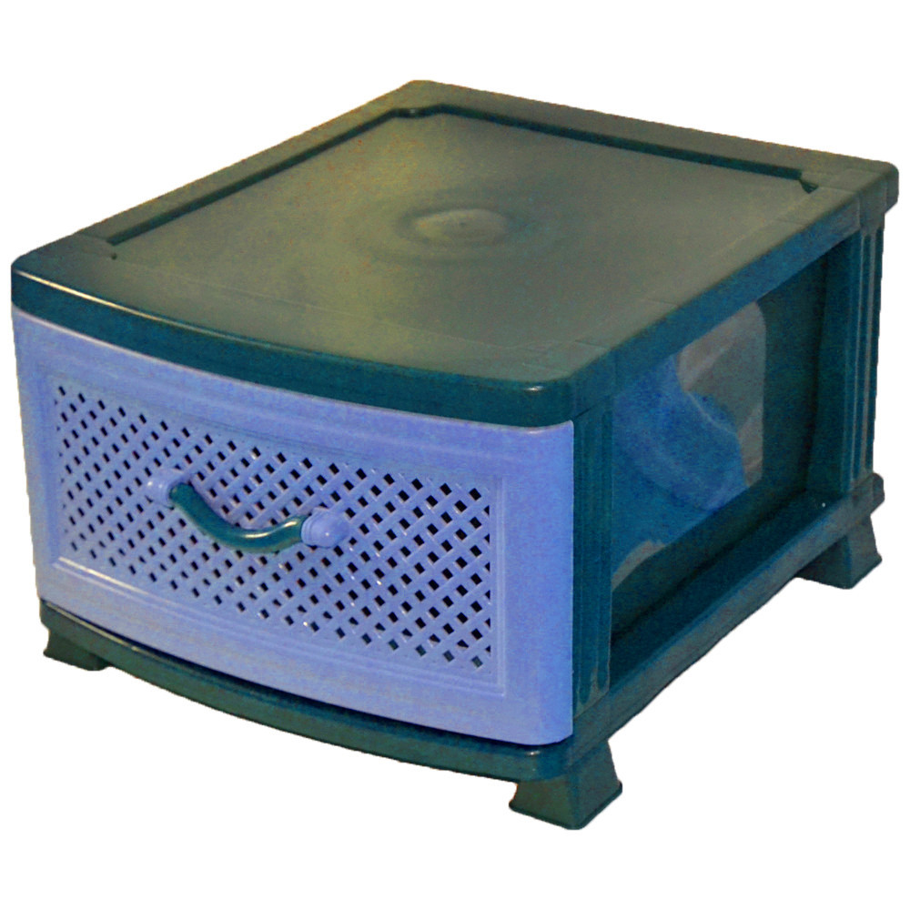 Комод пластиковый Efe Plastics 1 ящик 27х46х38, сетка, серый. Эфе пластик.. Одесса - изображение 1