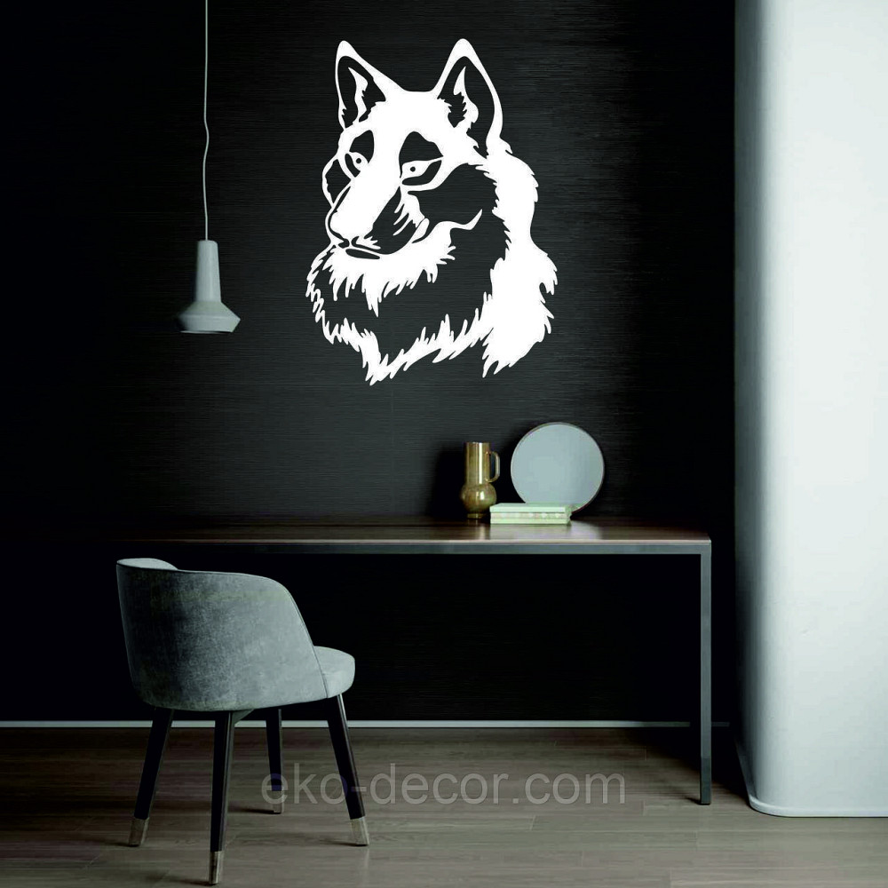 Декоративне настінне Панно «Вовк», Декор на стіну 110*79 см, Білий Київ - фото 3