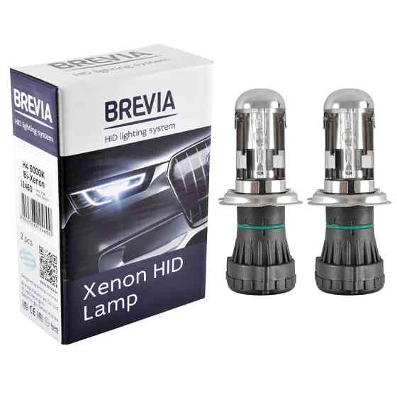 Біксенонова лампа Brevia H4, 6000K, 85V, 35W P43t-38 KET, 2шт Львів