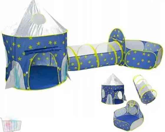 Дитячий ігровий замок палатка з тунелем та сухим басейном 3в1 Детский. Київ