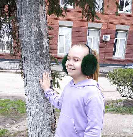 Наушники меховые детские из кролика Хаки Харьков