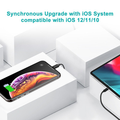 Дата кабель USB 2.0 AM to Lightning 1.2m 2.4A MFI Choetech (IP0026) Вінниця - фото 7