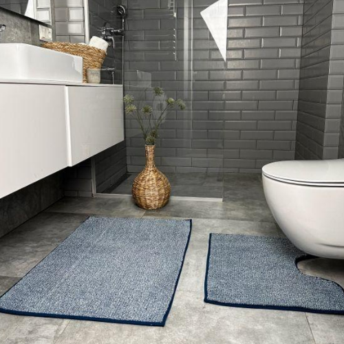 Набір килимків для ванної 2шт 60*90см+50*60 Standard Plus темно-синій Дариана Житомир - фото 5