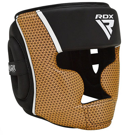 Боксерський шолом RDX T17 Aura Black Gold M Кам'янське - фото 2