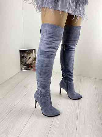 Nivelle Ботфорти жіночі NIVELLE 5261 (10502) сірі (весна-осінь, замша натуральна) (2871) 36-39 Коломия