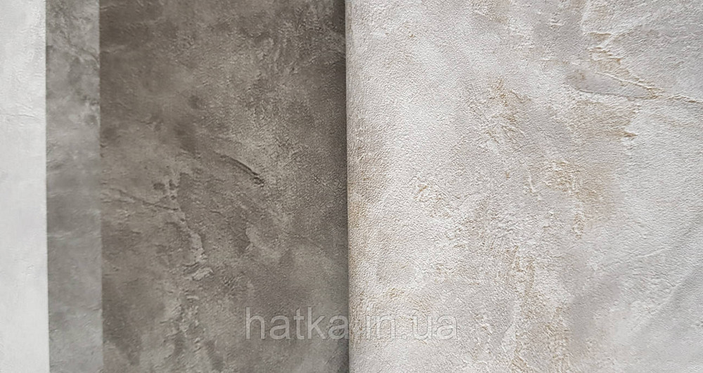 Обои винил на флизелине Caselio Patine 0.53х10 под штукатурку матовые серые с золотом разные оттенки Киев - изображение 2